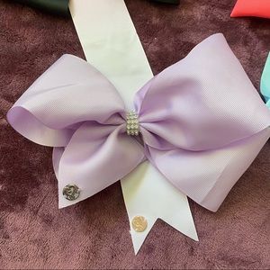 🎀Lavender Jo-Jo Bow with rhinestone midaccents 🎀